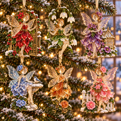 ⏳ Last Day 50% OFF - Winter Garden Fairies – 6 Enchanting Christmas Ornament Designs