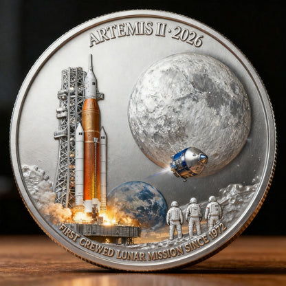 🚀Flash Sale 60% OFF 🌕 Artemis II Lunar Mission 3D Commemorative Coin