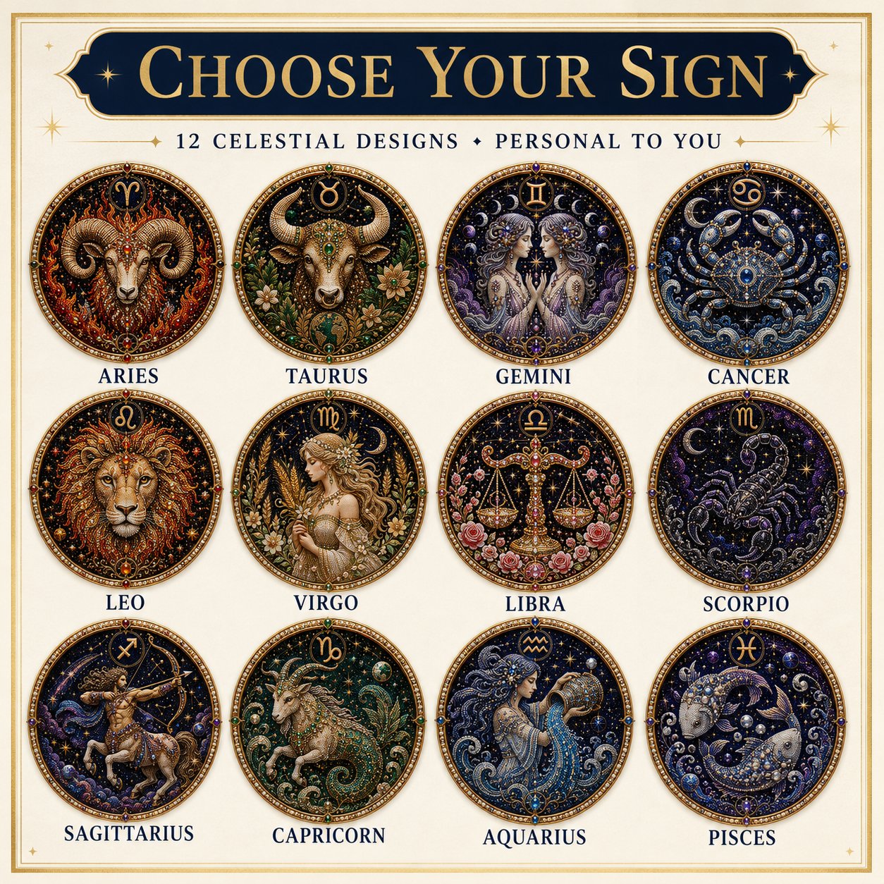 ♈♈12 Zodiac Signs Pearl Art Kit 🌙Buy 2+ Get Free Shipping