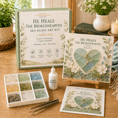 ✝️✝️ Psalms of Comfort & Strength Sea Glass Art Kit