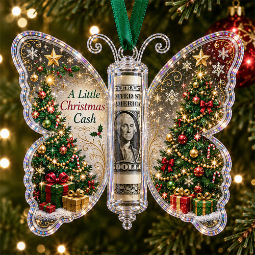 🎅🎅 2026 Christmas Gift 50% Off--🦋💵 Christmas Cash Gift Butterfly Ornament – Holiday Money Holder Keepsake 🎄✨