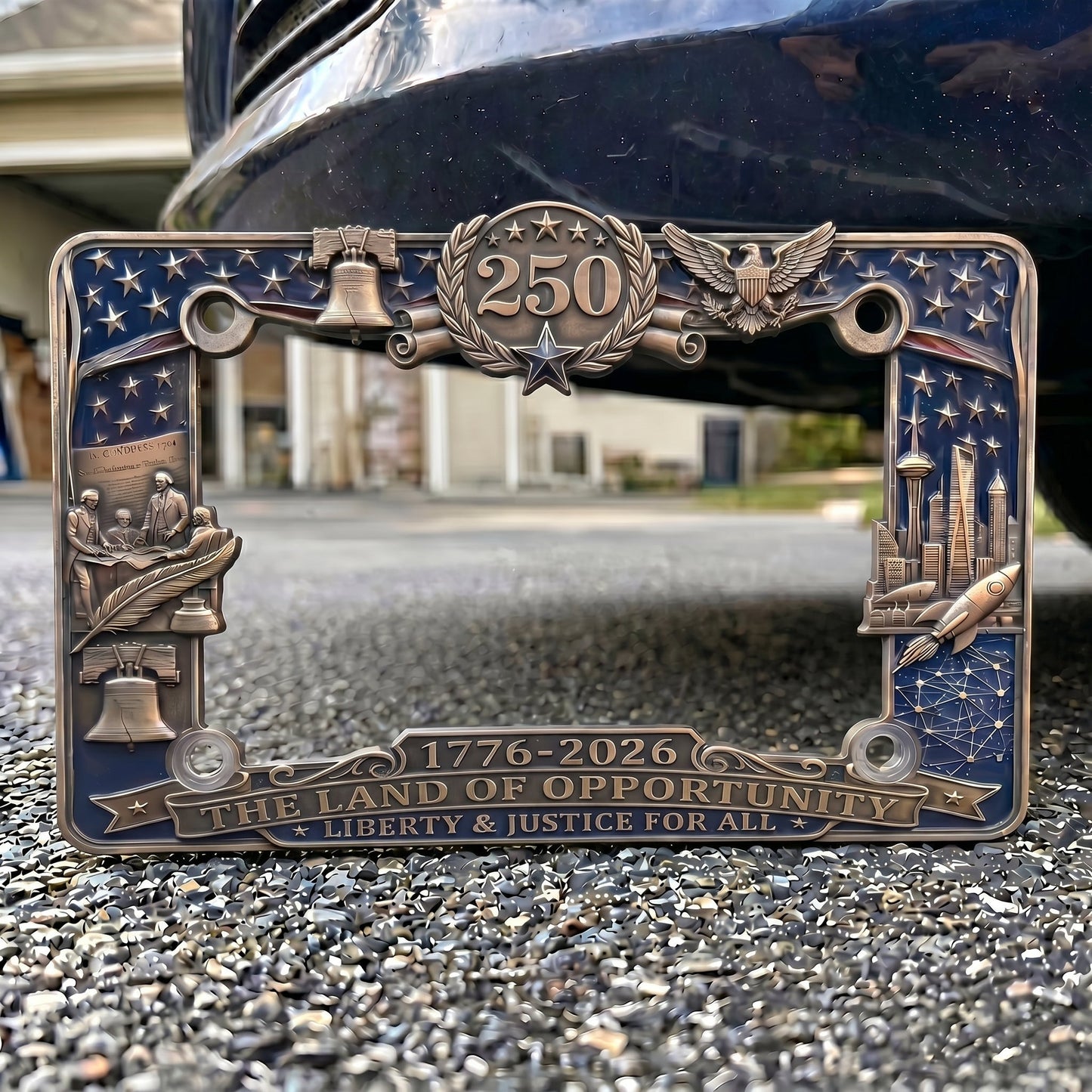 💯💯July 4th Gift Hot Sale--USA 250th Anniversary License Plate Frame – Limited Edition Freedom Tribute
