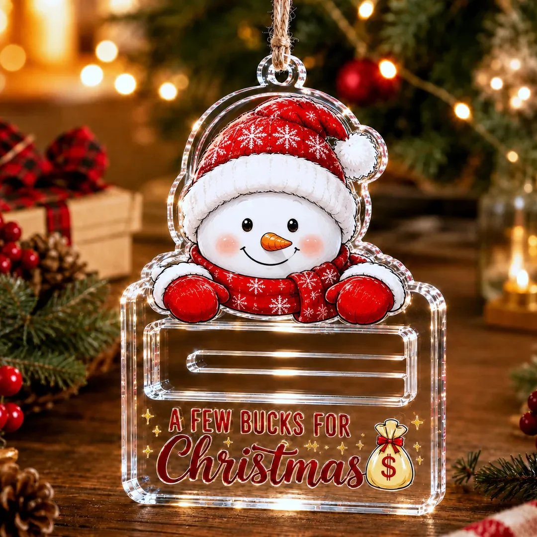 🔥Last Day 50% OFF - 🎄A Few Bucks For Christmas Crystal Acrylic Money Holder Ornament