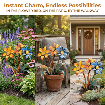 🌼🌼2026 Mother's Day Gifts 50% Off--💖🎁Handcrafted Rustic Metal Flower Garden Stakes
