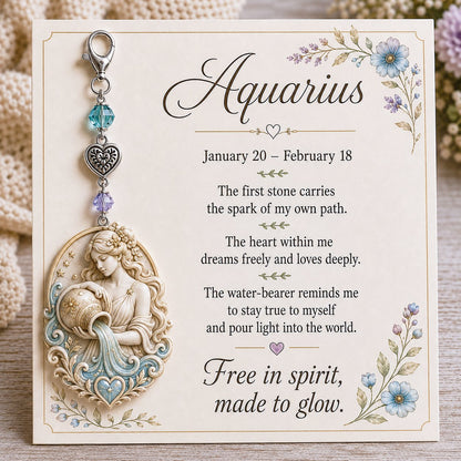 🎅🎅 2026 Christmas Gift 50% Off--✨  Commemorative keychains and cards featuring the birthstones of the 12 zodiac signs