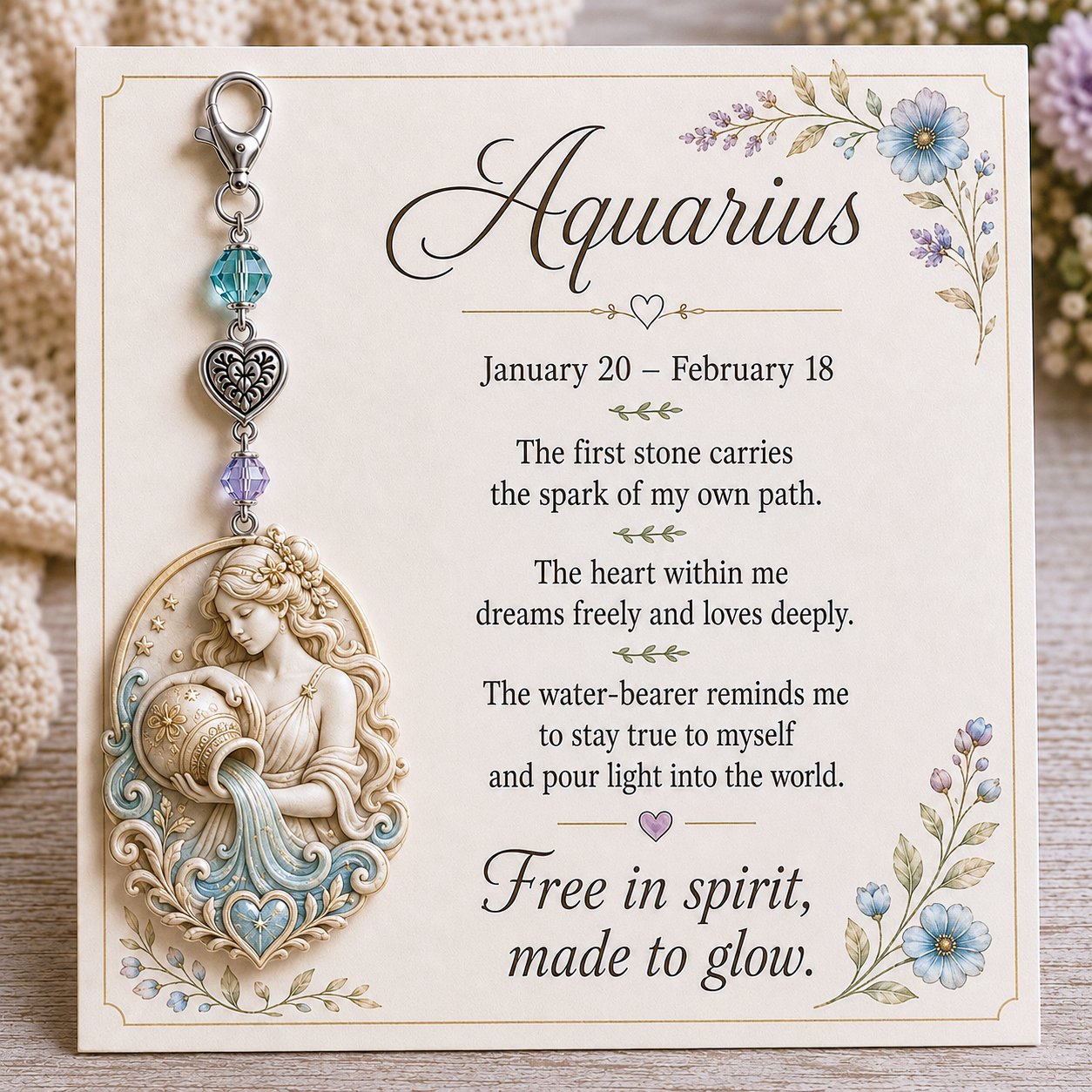 🎅 2026 Christmas Gift 50% Off--✨  Commemorative keychains and cards featuring the birthstones of the 12 zodiac signs