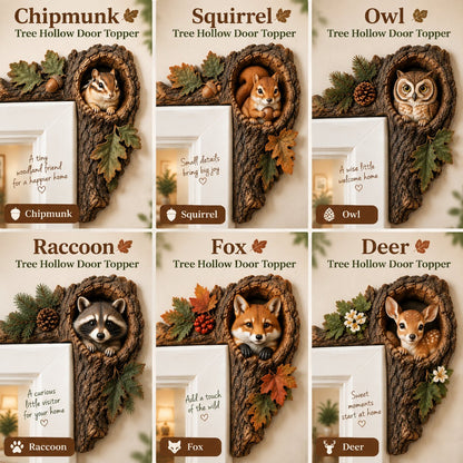 🎅 🎅2026 Christmas Gift 50% Off--⏰LAST DAY 50% OFF 🐿️ 3D Chipmunk Tree Hollow Door Topper | Woodland Animal Doorway Decor For Cozy Nature Homes