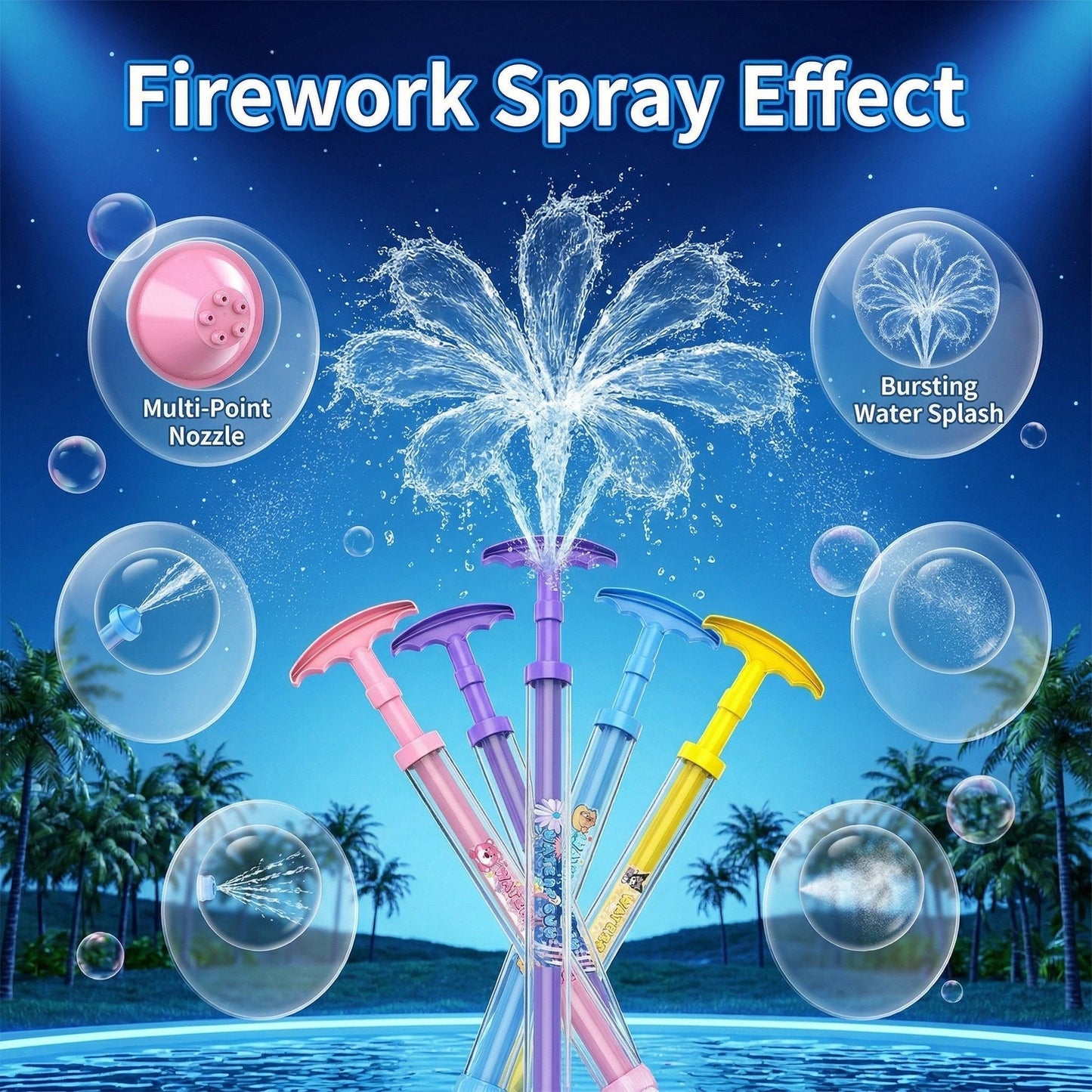🎆💦Outdoor Water Spray Toy – The Ultimate 360° Dreamy Spray for Summer Spectacles
