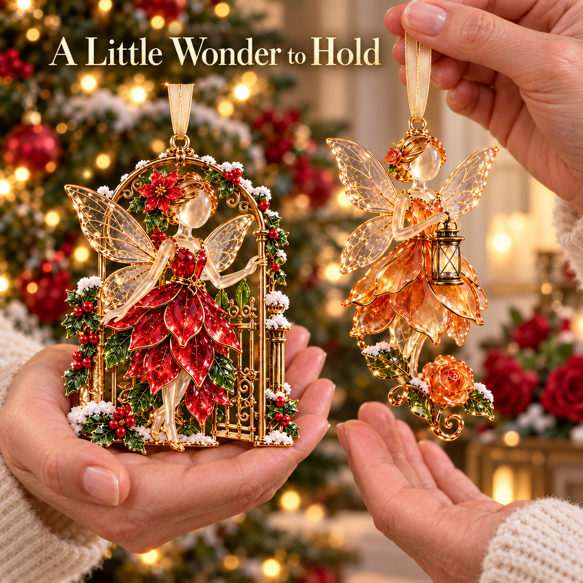 ⏳ Last Day 50% OFF - Winter Garden Fairies – 6 Enchanting Christmas Ornament Designs