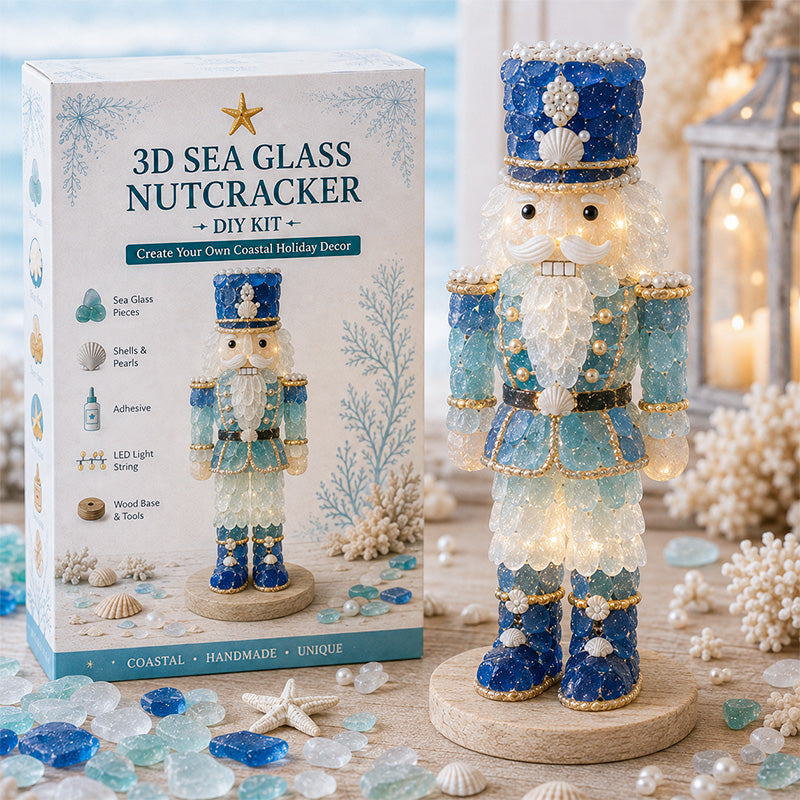 🌊🌊✨ DIY 3D Sea Glass Art Kit – Coastal & Christmas Collection