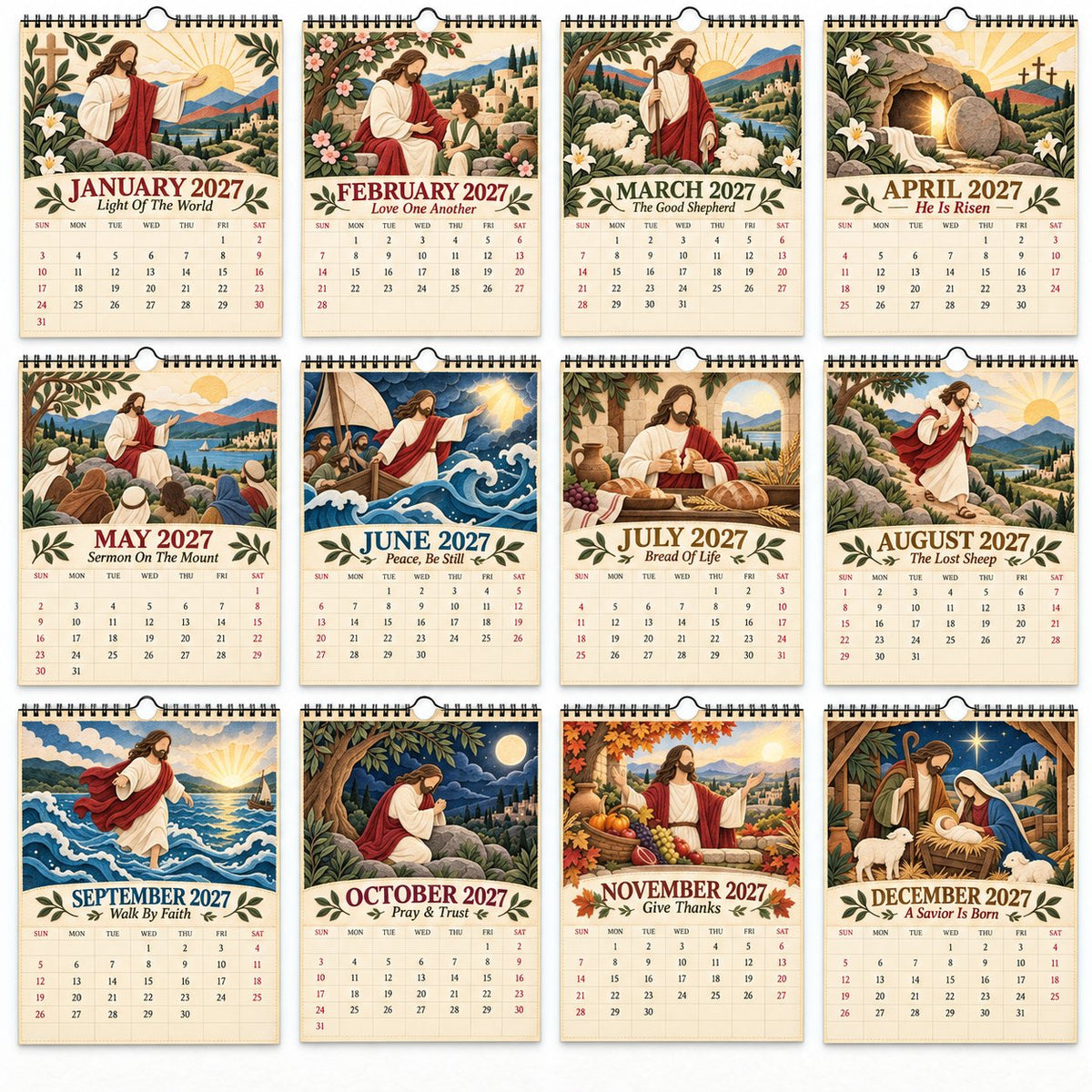 ✝️✝️  2027 Walking With Jesus Wall Calendar