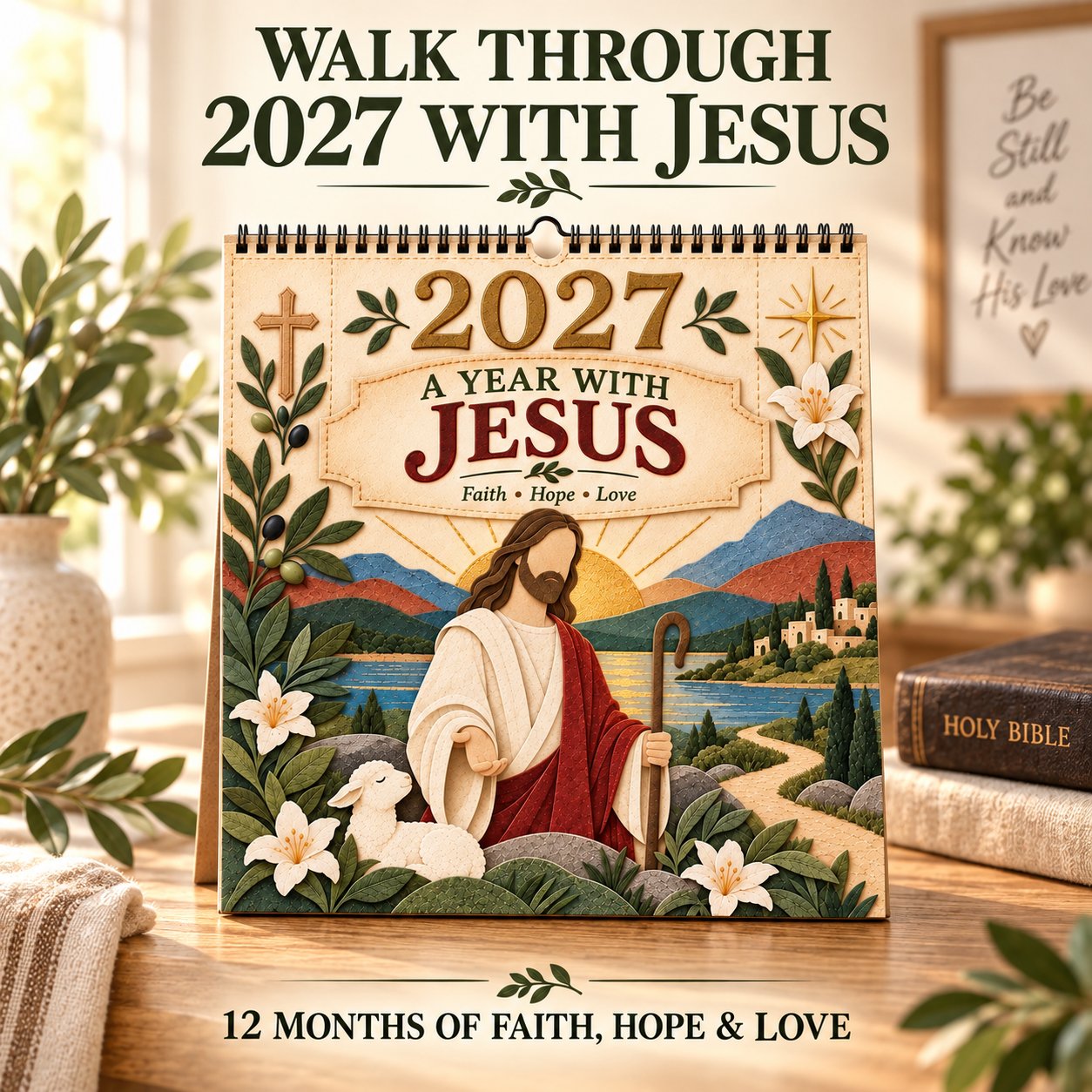 ✝️✝️  2027 Walking With Jesus Wall Calendar