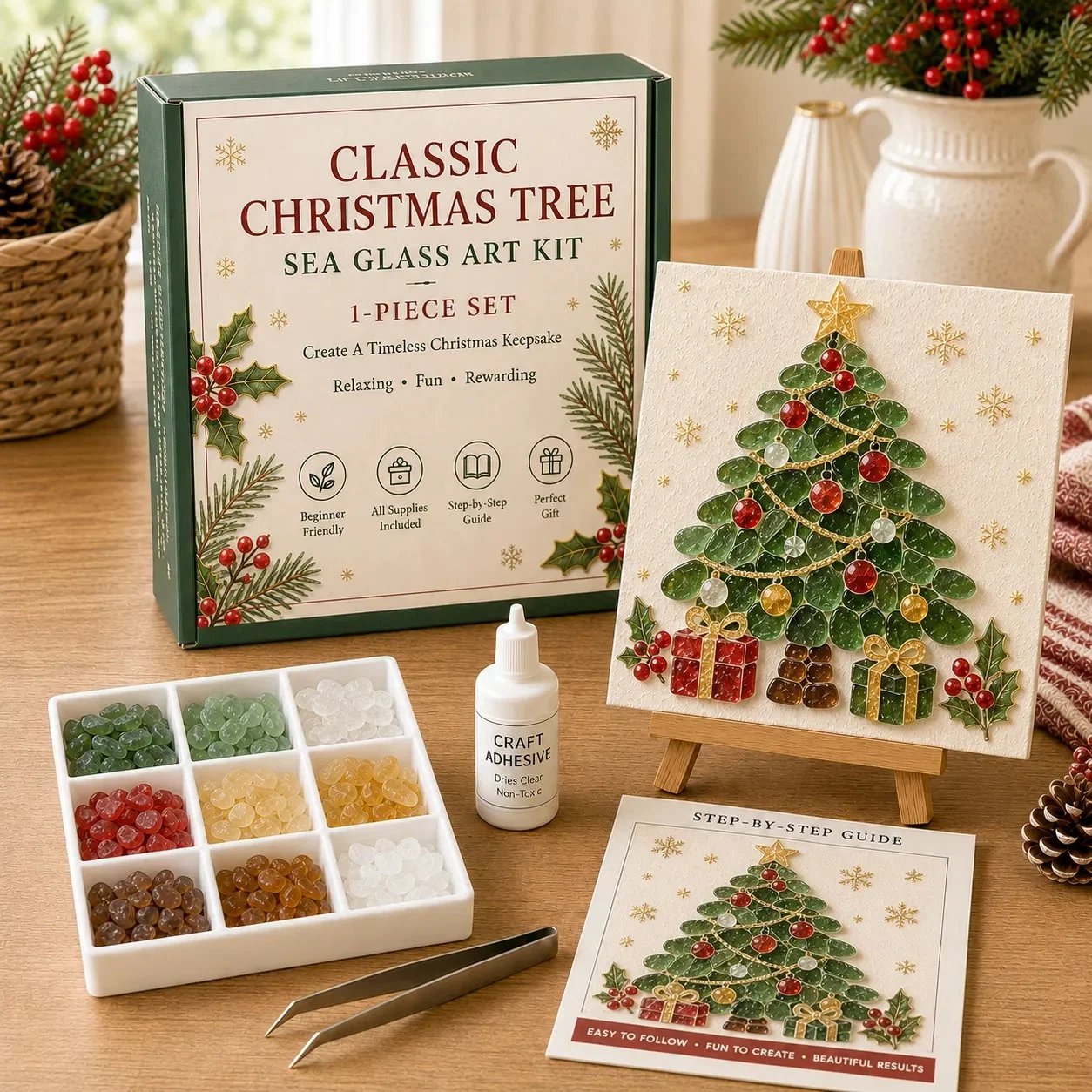 🔥🔥 LAST DAY 49% OFF 🎄 Christmas Sea Glass Art Kit