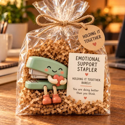 💖💖💖 Emotional Support Desk Companions 🎁 Funny Coworker Gift with Encouraging Message Card