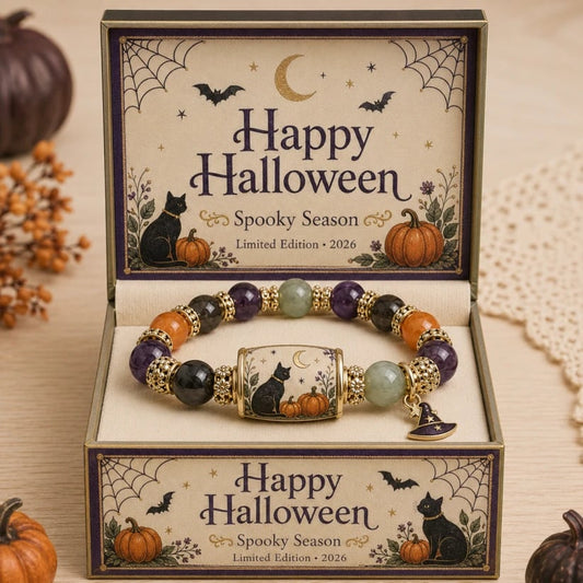 🎃🎃 Limited Edition Halloween Beaded Bracelet Set | Spooky Cute Gift Jewelry