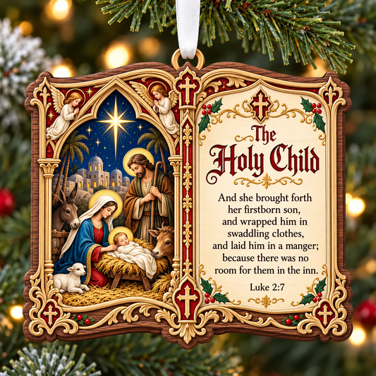 ⏳ Last Day 50% OFF – Christian Christmas Bible Verse Book Ornament – Nativity Scripture Keepsake