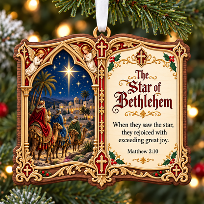 ⏳ Last Day 50% OFF – Christian Christmas Bible Verse Book Ornament – Nativity Scripture Keepsake