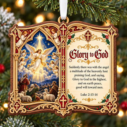 ⏳ Last Day 50% OFF – Christian Christmas Bible Verse Book Ornament – Nativity Scripture Keepsake