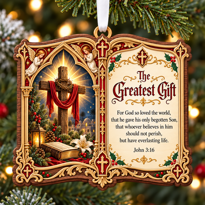 ⏳ Last Day 50% OFF – Christian Christmas Bible Verse Book Ornament – Nativity Scripture Keepsake