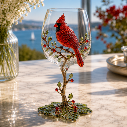 🎅 2026 Christmas Gift 50% Off--🐦 Nature’s Winged Beauties – 3D Bird Wine Glass Collection