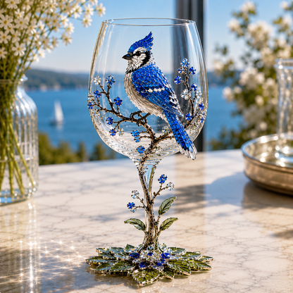 🎅🎅 2026 Christmas Gift 50% Off--🐦 Nature’s Winged Beauties – 3D Bird Wine Glass Collection