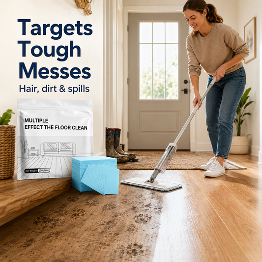 🌿 Multi-Surface Antibacterial Floor Cleaner Sheets – For Hardwood, Tile & Laminate 🛡️