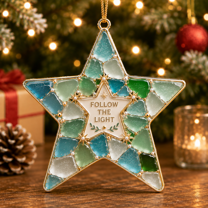 🎅🎅 2026 Christmas Gift 50% Off--🎄 Sea Glass Christmas Blessing Ornaments
