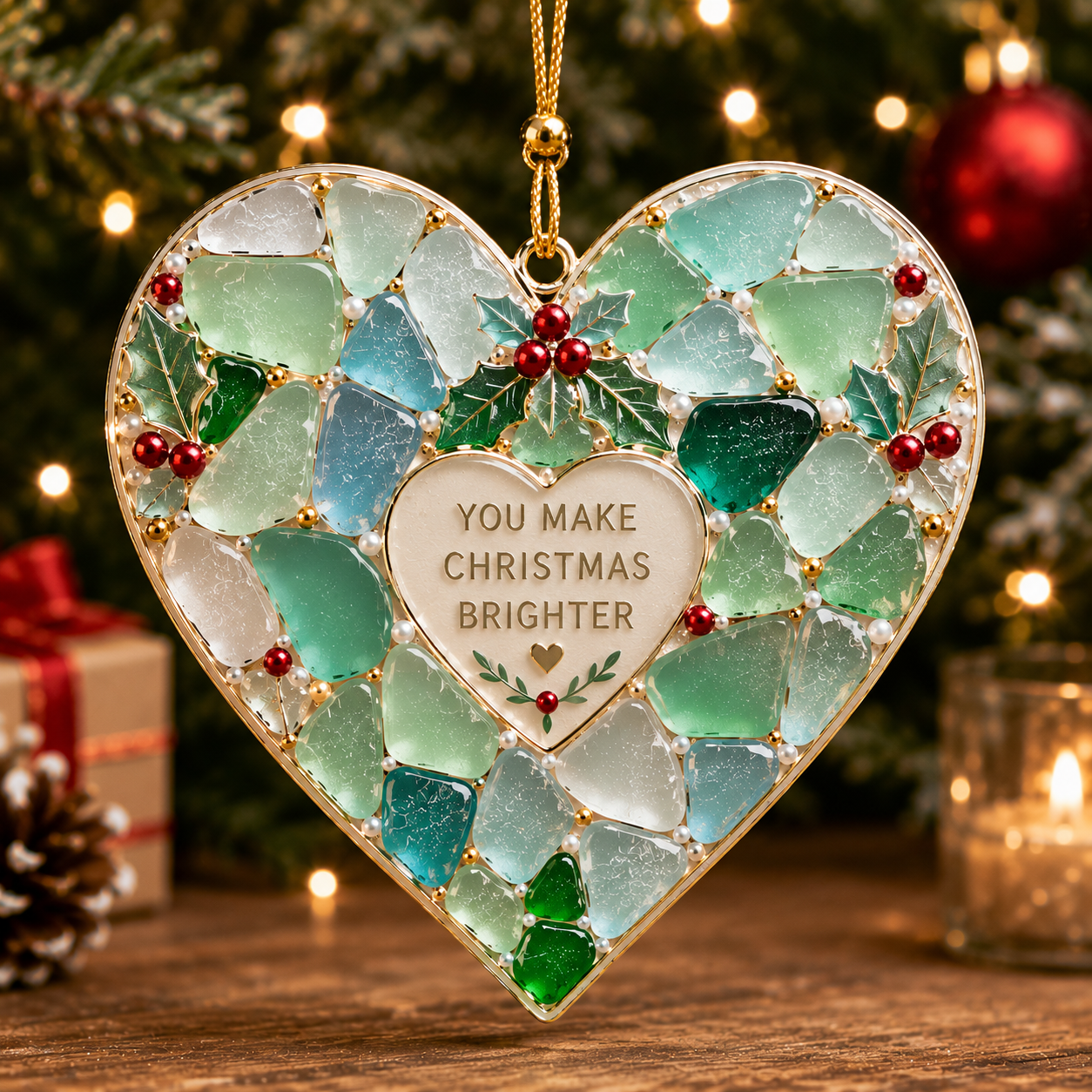 🎅🎅 2026 Christmas Gift 50% Off--🎄 Sea Glass Christmas Blessing Ornaments