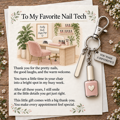✨✨ The "You Make a Difference" Appreciation Gift Set – Keychain & Greeting Card ✨