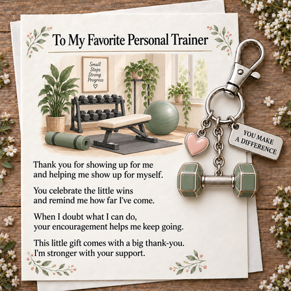 ✨ The "You Make a Difference" Appreciation Gift Set – Keychain & Greeting Card ✨