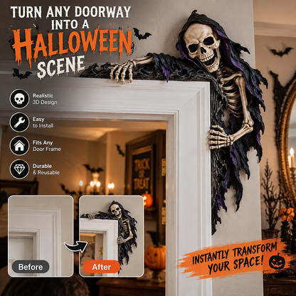 💀💀  Spooky Reaper Door Frame Corner Decor