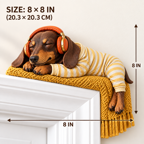 🐶🐶Sleeping Dachshund Door Topper