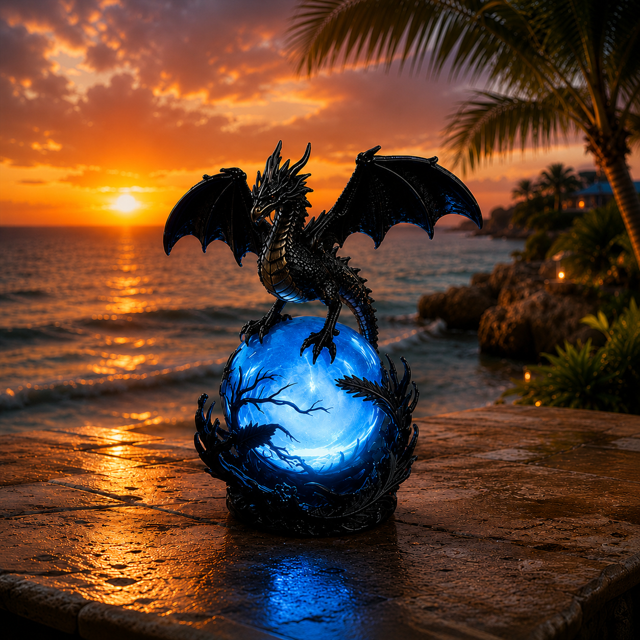 🔥 TODAY ONLY 70% OFF – Gothic Dragon Orb Lamp, Mystical Table Light
