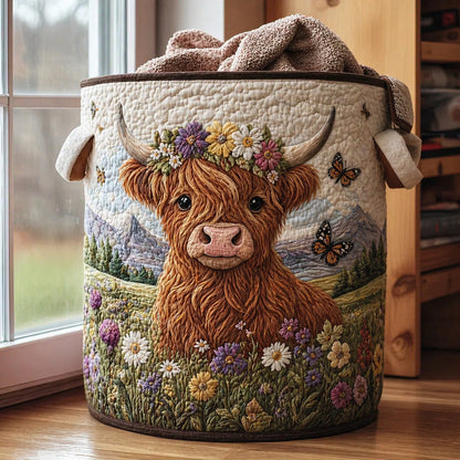 🌱🌱🐂Highland Cow Garden Charm Storage Basket