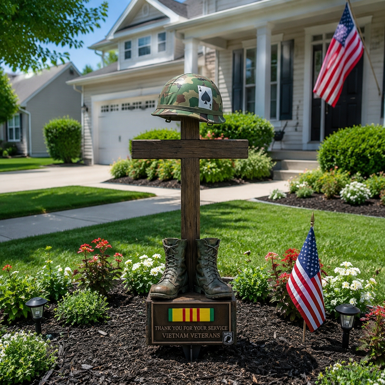 ✝️✝️Last Day Promo: 50% OFF 🎖️-Vietnam Veteran Battlefield Cross Memorial Garden Stake