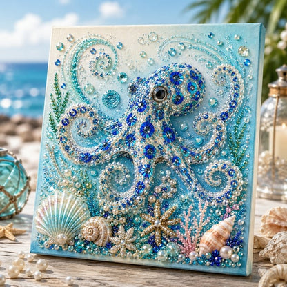 🌊🔥 Last Day 50% OFF - 🌊✨ Ocean Theme Pearl Art DIY Kit – Relaxing DIY Craft to Create Stunning Coastal Artwork