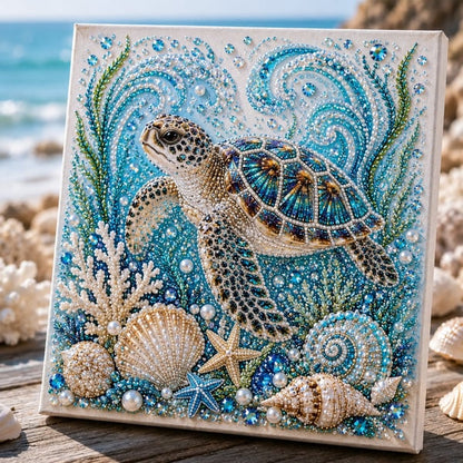 🌊🌊🔥 Last Day 50% OFF - 🌊✨ Ocean Theme Pearl Art DIY Kit – Relaxing DIY Craft to Create Stunning Coastal Artwork