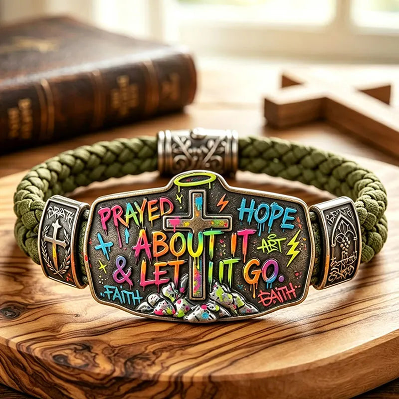 ✝️✝️✝️Faith Over Fear Bracelet – Christian Cross Bracelet Inspired by Isaiah 41:10, Hope, Courage & Divine Strength