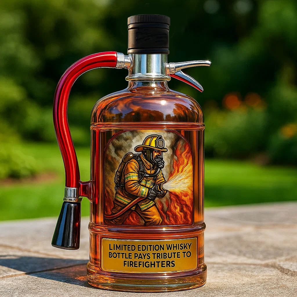 Fire Extinguisher Whisky Bottle Pays Tribute to Firefighters
