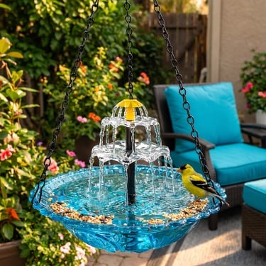 🐦2026 Spring special offer--Solar Cascade Hanging Bird Bath Fountain