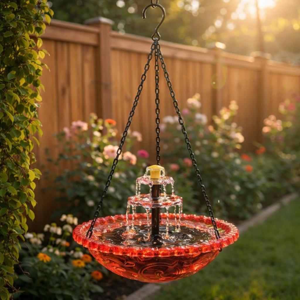 🐦2026 Spring special offer--Solar Cascade Hanging Bird Bath Fountain