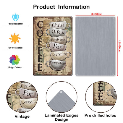 Christ Offers Forgiveness for Everyone Metal Sign