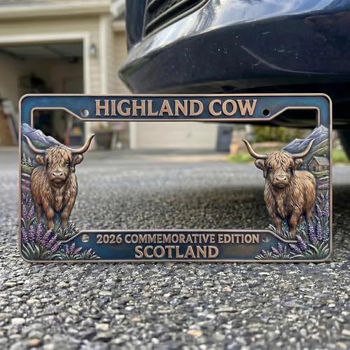 🐂Last Day 49% OFF - Highland Cow License Plate Frame