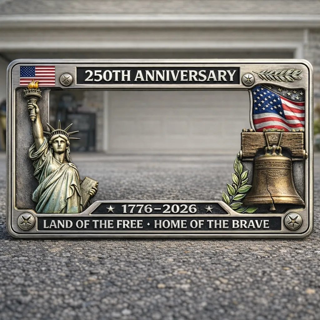 💯💯July 4th Gift Hot Sale--USA 250th Anniversary License Plate Frame – Limited Edition Freedom Tribute