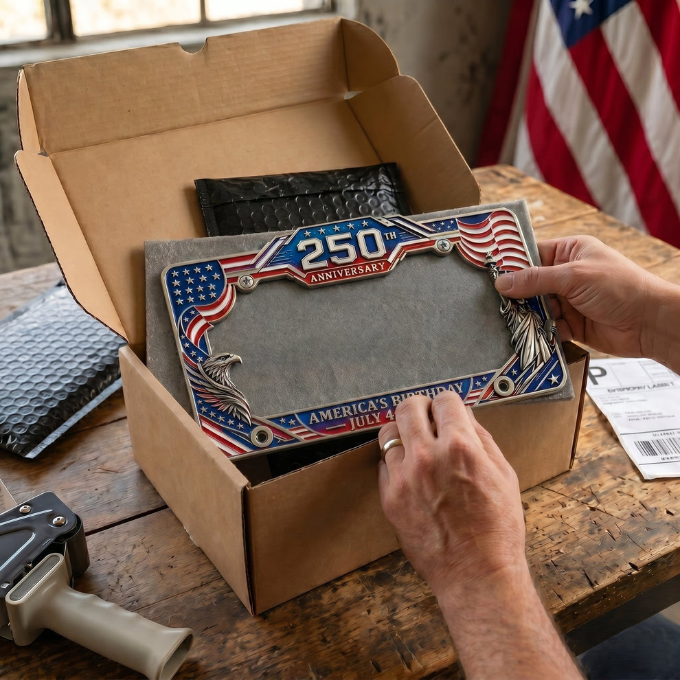 💯💯July 4th Gift Hot Sale--USA 250th Anniversary License Plate Frame – Limited Edition Freedom Tribute