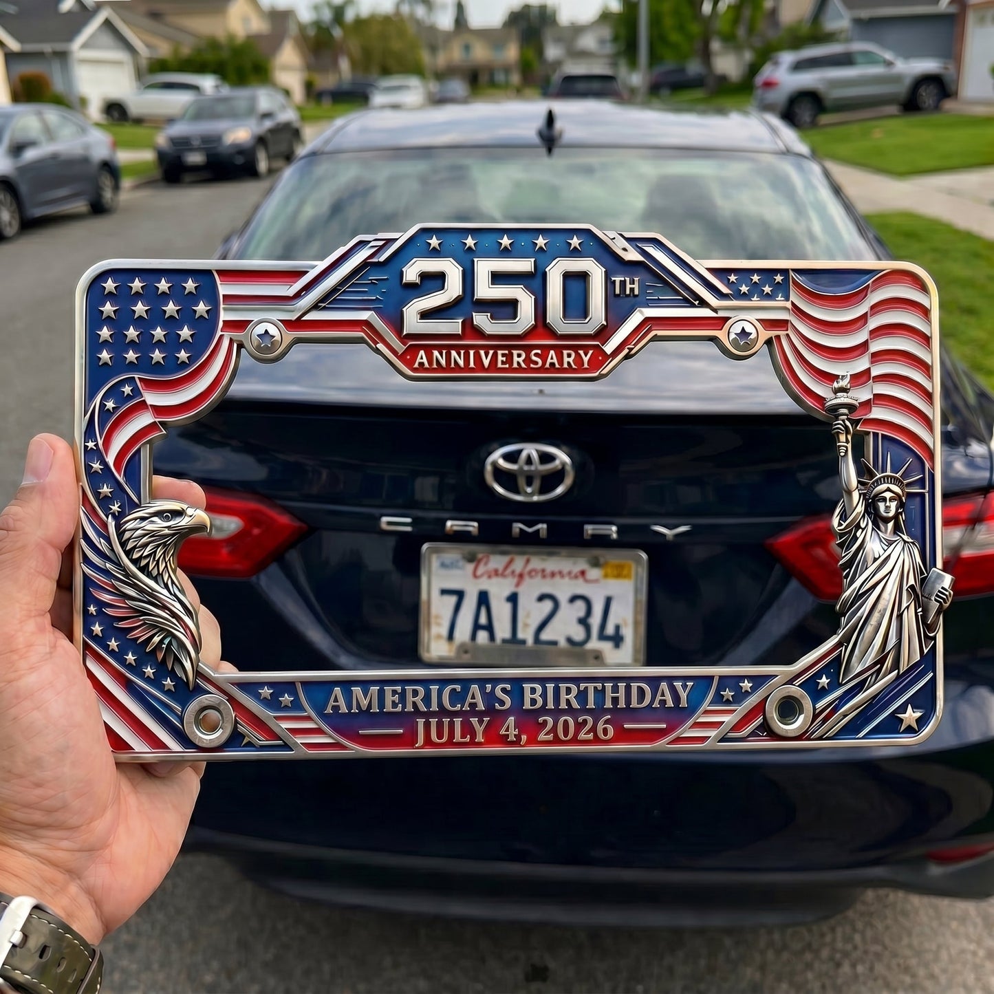 💯💯July 4th Gift Hot Sale--USA 250th Anniversary License Plate Frame – Limited Edition Freedom Tribute