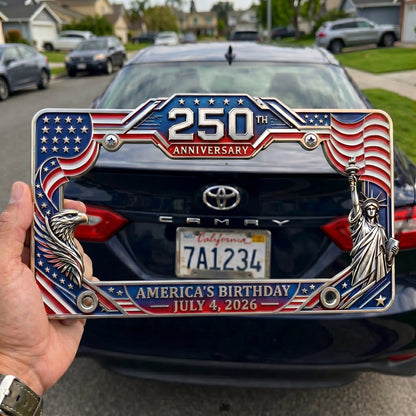 💯💯July 4th Gift Hot Sale--USA 250th Anniversary License Plate Frame – Limited Edition Freedom Tribute