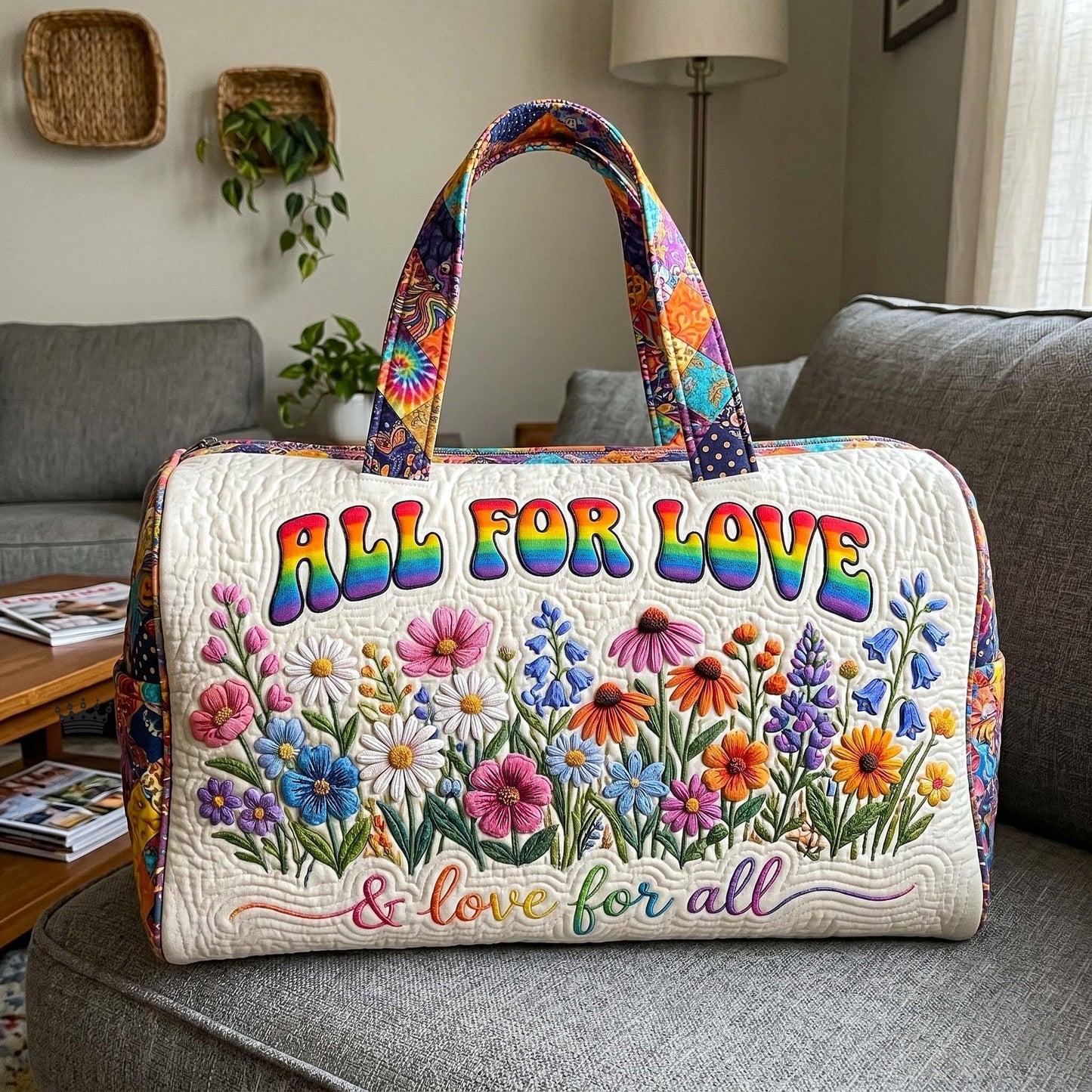 🌈 Rainbow Quilted Weekender Bag Collection