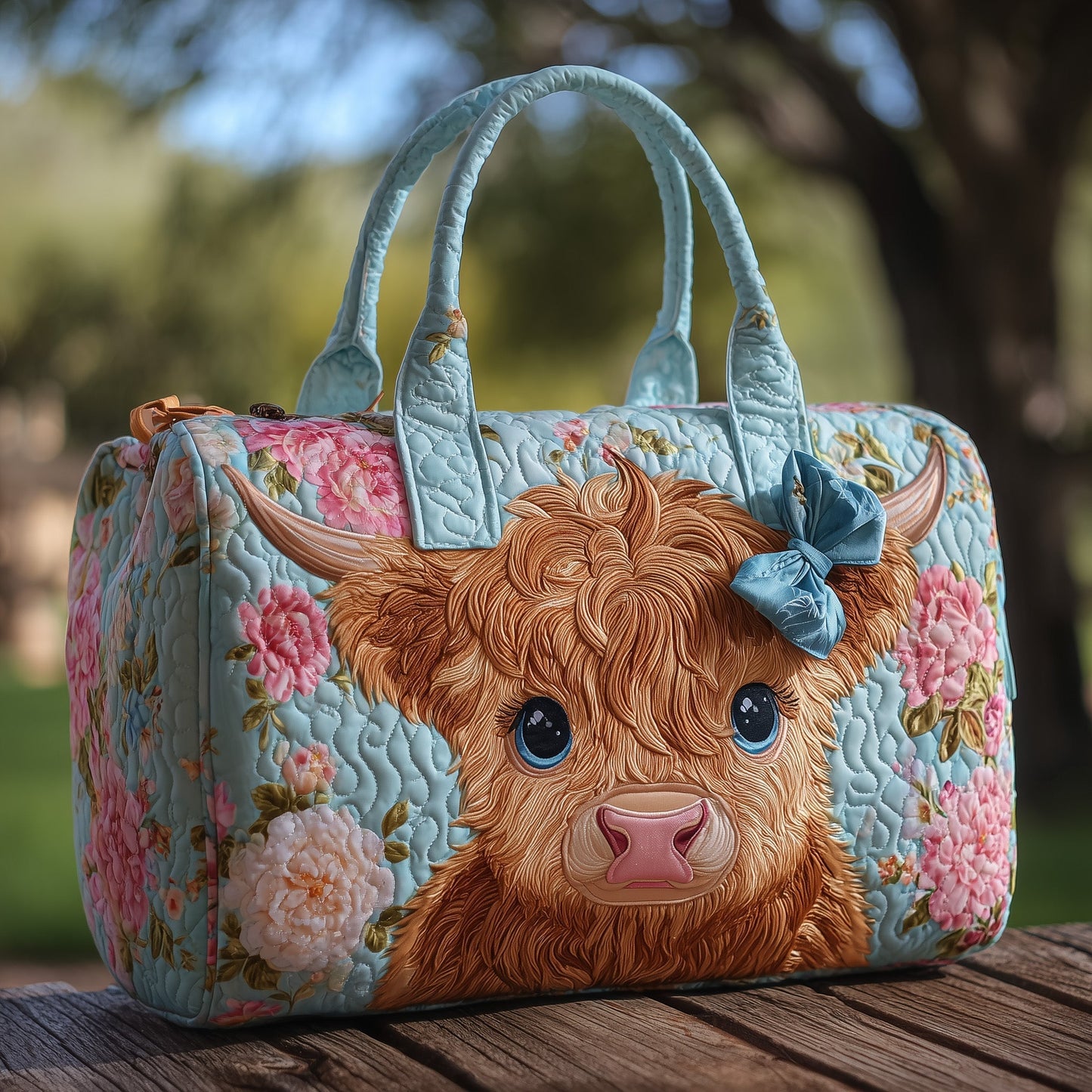 🔥LAST DAY 50% OFF🐂 Highland Cow Quilted Weekender Bag Collection