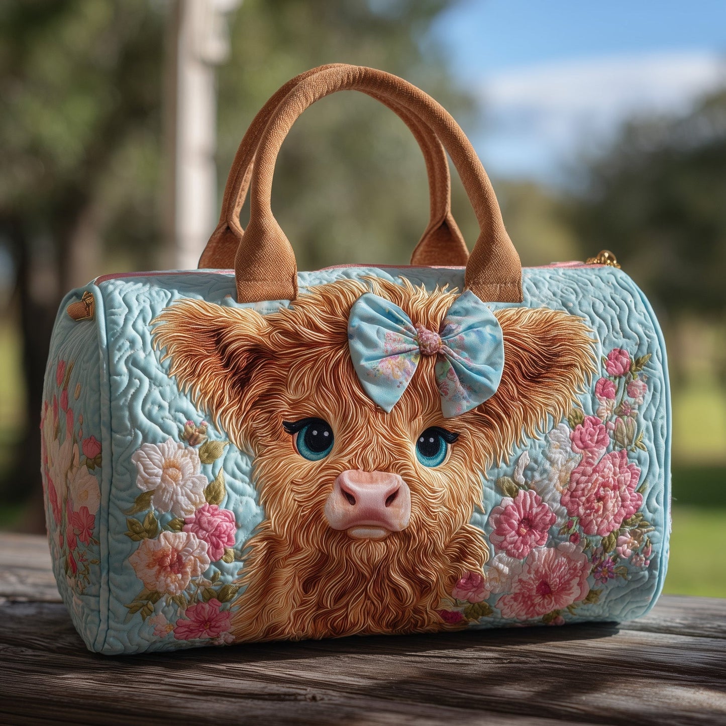 🔥LAST DAY 50% OFF🐂 Highland Cow Quilted Weekender Bag Collection